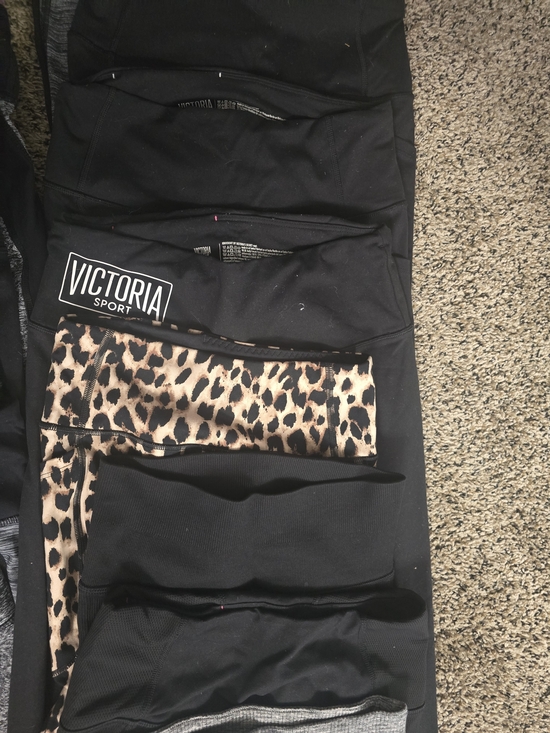 Victoria's Secret Pants - Black and Leopard  Leggings - Yoga Active Bottoms